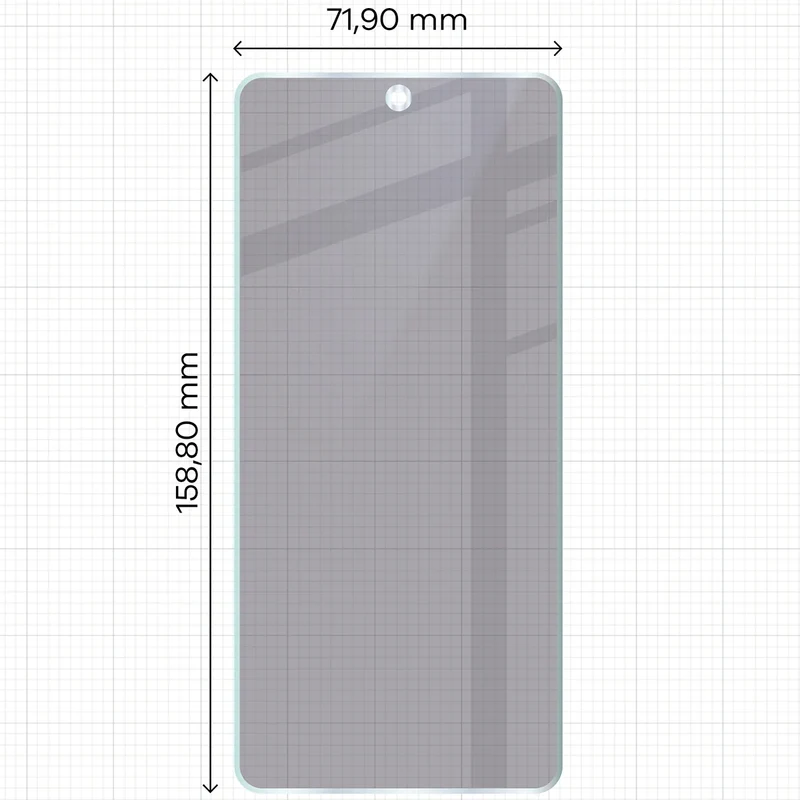Hybridglas mit Privatschutzfilter für Vivo V50 Lite 4G, Bizon Hybrid Shadow, Matt