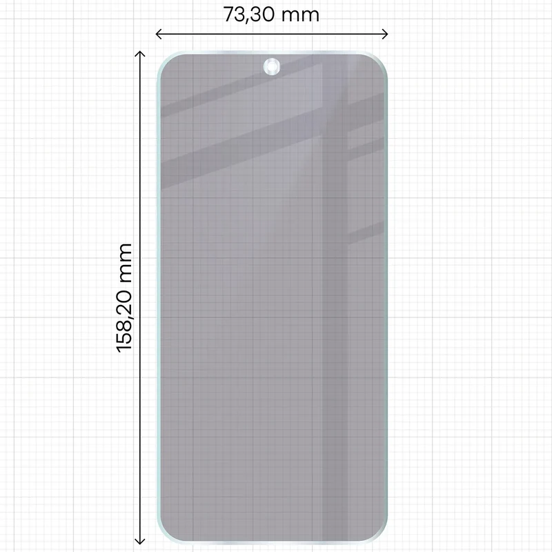 Hybridglas mit Privatschutzfilter für Realme GT 8 Pro, Bizon Hybrid Shadow, Matt