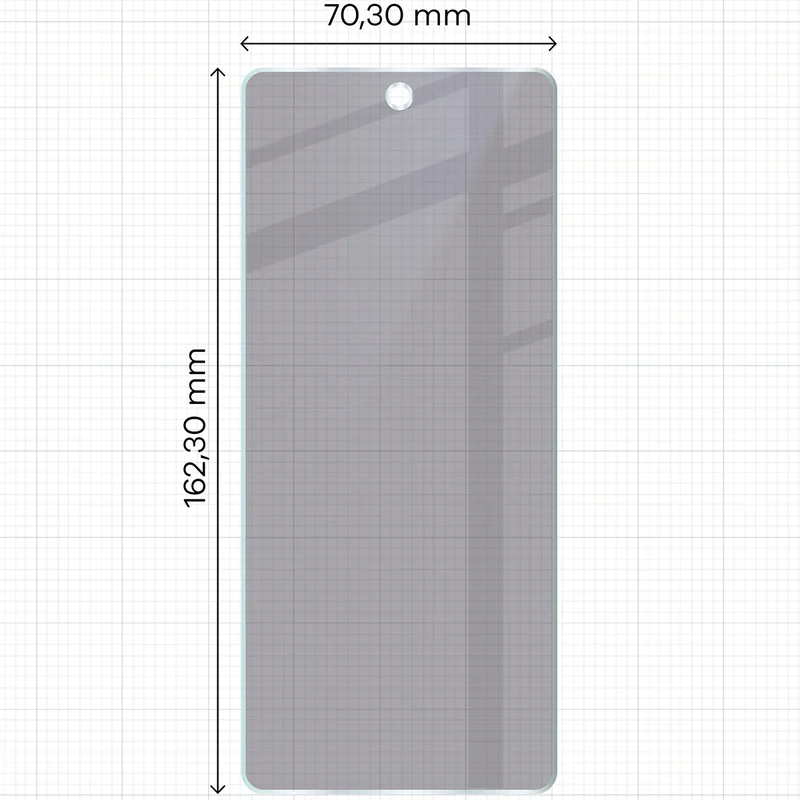 Hybridglas mit Privatschutzfilter für Infinix Hot 50 4G, Bizon Hybrid Shadow, Matt