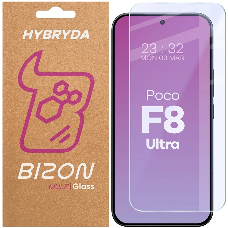 Flexibles Hybridglas für Xiaomi POCO F8 Ultra, Bizon Hybrid Mule