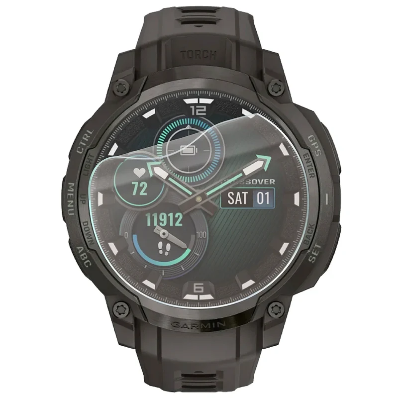 Matte Folie für Garmin Instinct Crossover AMOLED, Bizon Watch Film Sun, 1 Stück