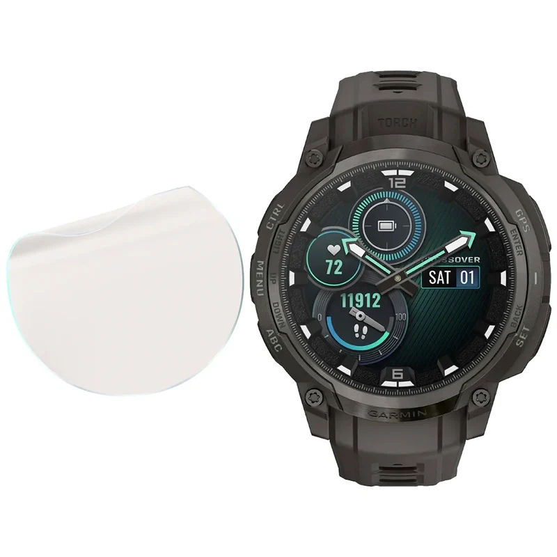 Matte Folie für Garmin Instinct Crossover AMOLED, Bizon Watch Film Sun, 1 Stück