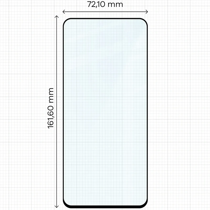 Gehärtetes Glas für Honor X7d / Honor 400 Smart, Bizon Glass Edge, Schwarzer Rahmen
