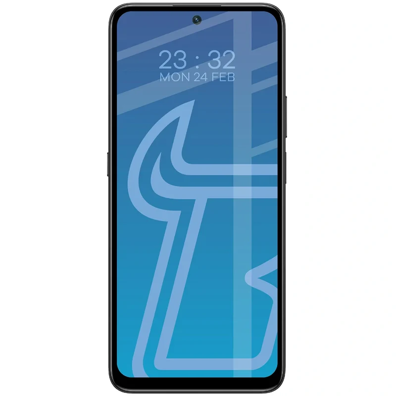 Gehärtetes Glas für Honor X7d / Honor 400 Smart, Bizon Glass Edge, Schwarzer Rahmen