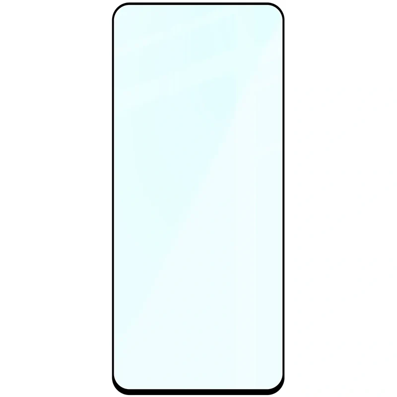 Gehärtetes Glas für Honor X7d / Honor 400 Smart, Bizon Glass Edge, Schwarzer Rahmen