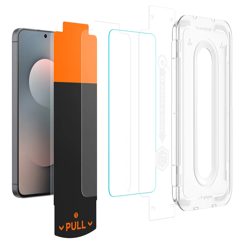 Glas + Applikator für Galaxy S26 FE/S25 FE, Spigen Glas.tR EZ Fit Pro 2-Pack (AC)