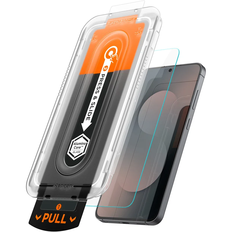 Glas + Applikator für Galaxy S26 FE/S25 FE, Spigen Glas.tR EZ Fit Pro 1-Pack (AC)
