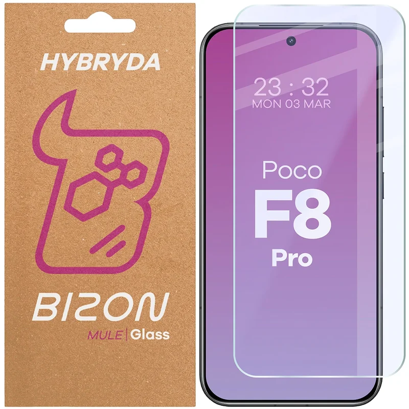 Flexibles Hybridglas für Xiaomi POCO F8 Pro, Bizon Hybrid Mule