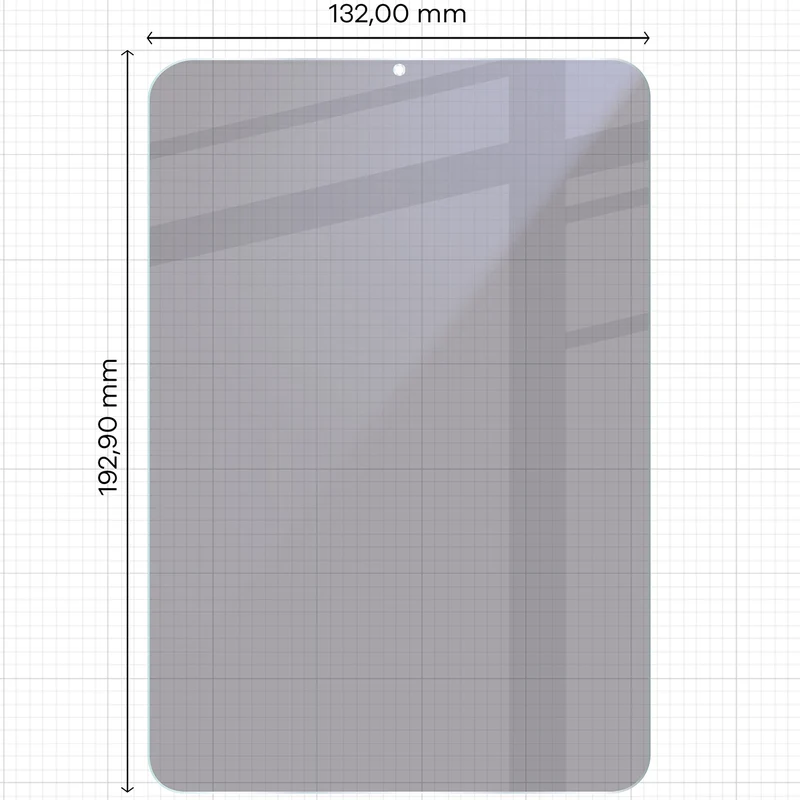 Hybridglas mit Privatschutzfilter für iPad Mini 7 2024, Bizon Tab Hybrid Shadow, Matt