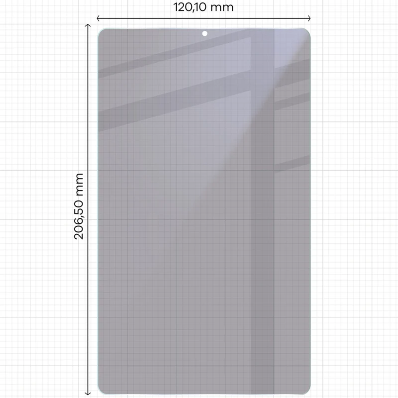Hybridglas mit Privatschutzfilter für Galaxy Tab A11, Bizon Tab Hybrid Shadow, Matt