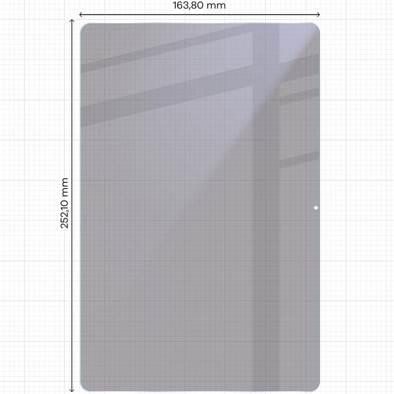 Hybridglas mit Privatschutzfilter für Galaxy Tab A11+, Bizon Tab Hybrid Shadow, Matt