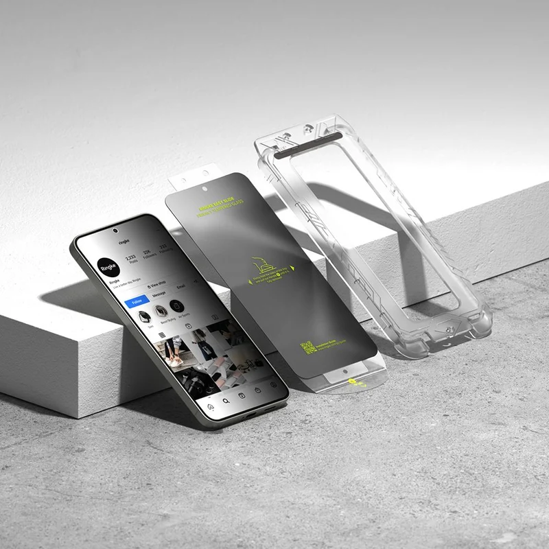 Sichtschutzglas mit Applikator für Samsung Galaxy S25 Plus, Ringke Easy Slide, 2 Stück