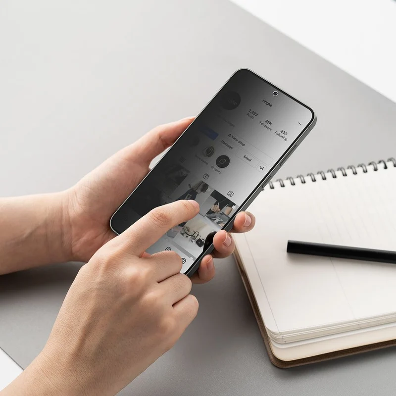 Sichtschutzglas mit Applikator für Samsung Galaxy S25 Plus, Ringke Easy Slide, 2 Stück