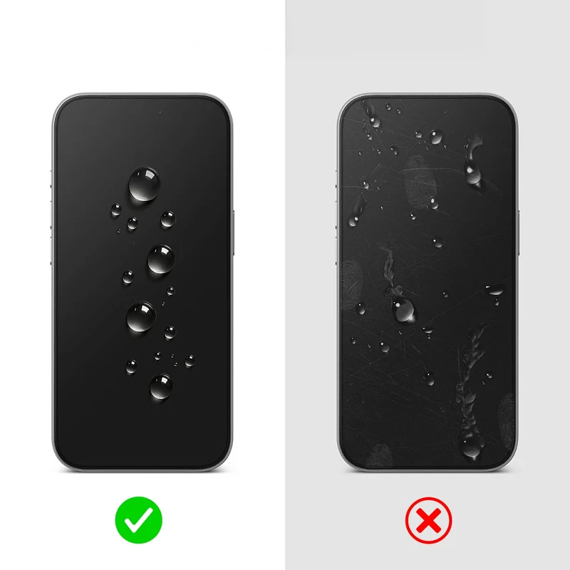 Gehärtetes Antireflexglas mit Applikator für iPhone 17 Pro Max, Ringke Easy Slide AR, 1 Stück, schwarzer Rahmen