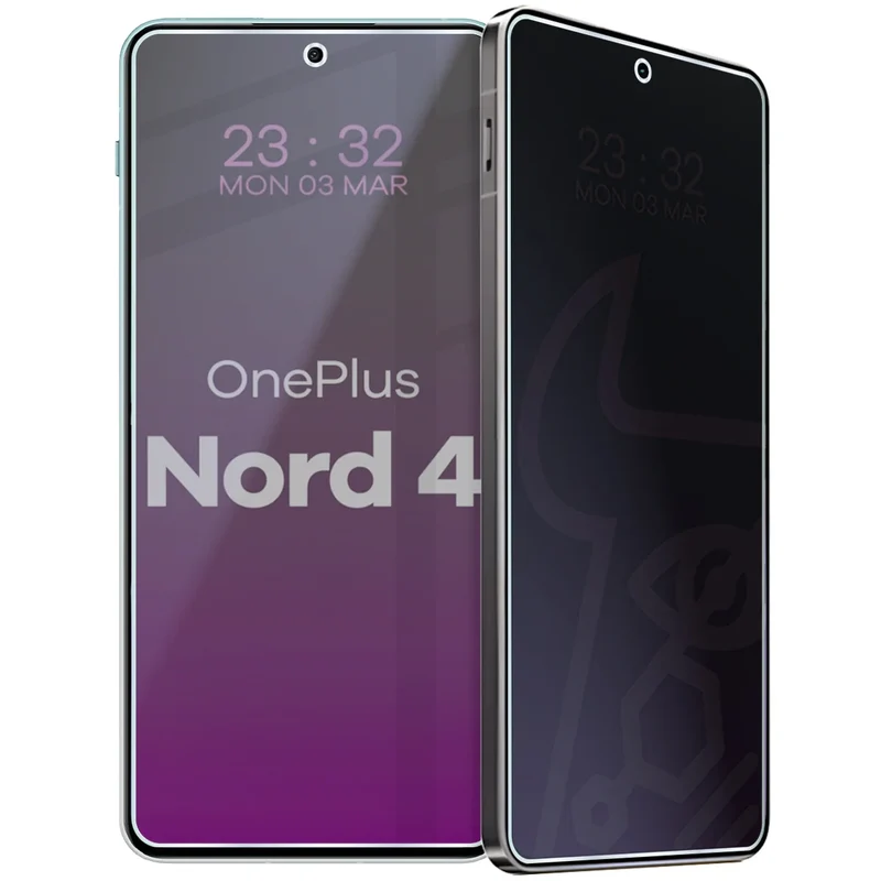 Hybridglas mit Privatschutzfilter für OnePlus Nord 4, Bizon Hybrid Shadow, Matt