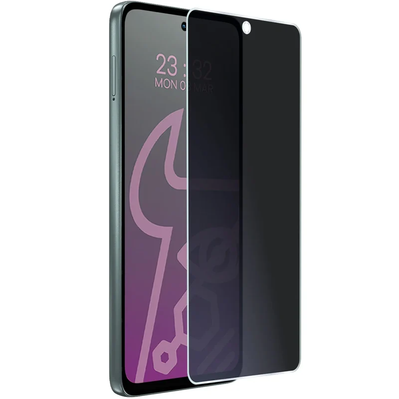 Hybridglas mit Privatschutzfilter für Motorola Moto G56 5G, Bizon Hybrid Shadow, Matt