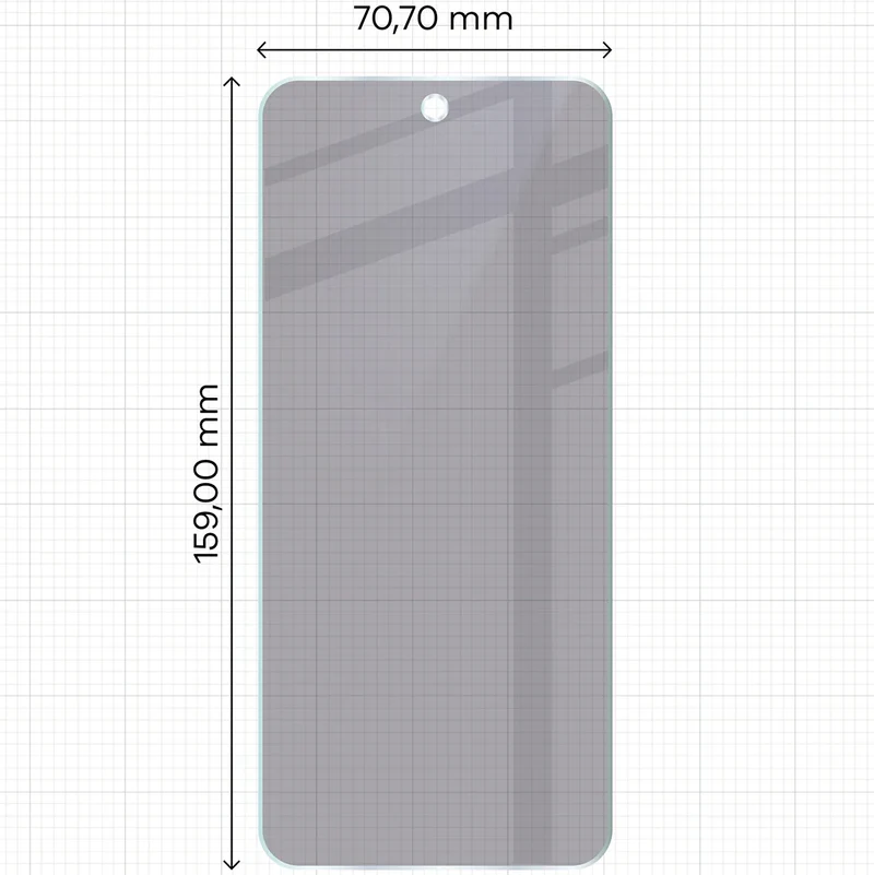 Hybridglas mit Privatschutzfilter für Infinix Hot 50i, Bizon Hybrid Shadow, Matt