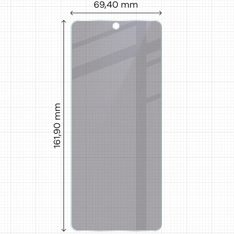 Hybridglas mit Privatschutzfilter für Infinix Hot 40 Pro, Bizon Hybrid Shadow, Matt