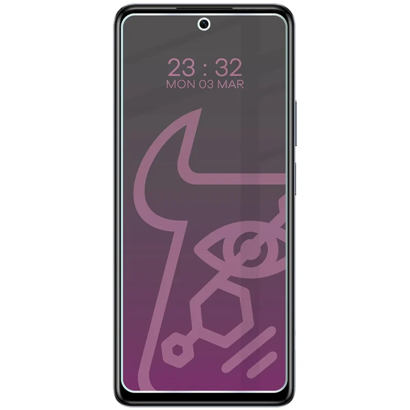 Hybridglas mit Privatschutzfilter für Infinix Hot 40 Pro, Bizon Hybrid Shadow, Matt