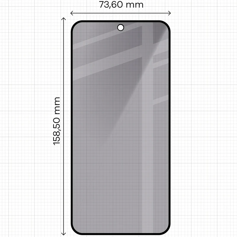 Gehärtetes Glas mit Privatschutzfilter für Galaxy S26 FE / S25 FE / S24 FE / A37 5G / A36 5G / A56 5G, Bizon Glass Edge Shadow Duo, getönt mit schwarzer Rahmen, 2 Stück