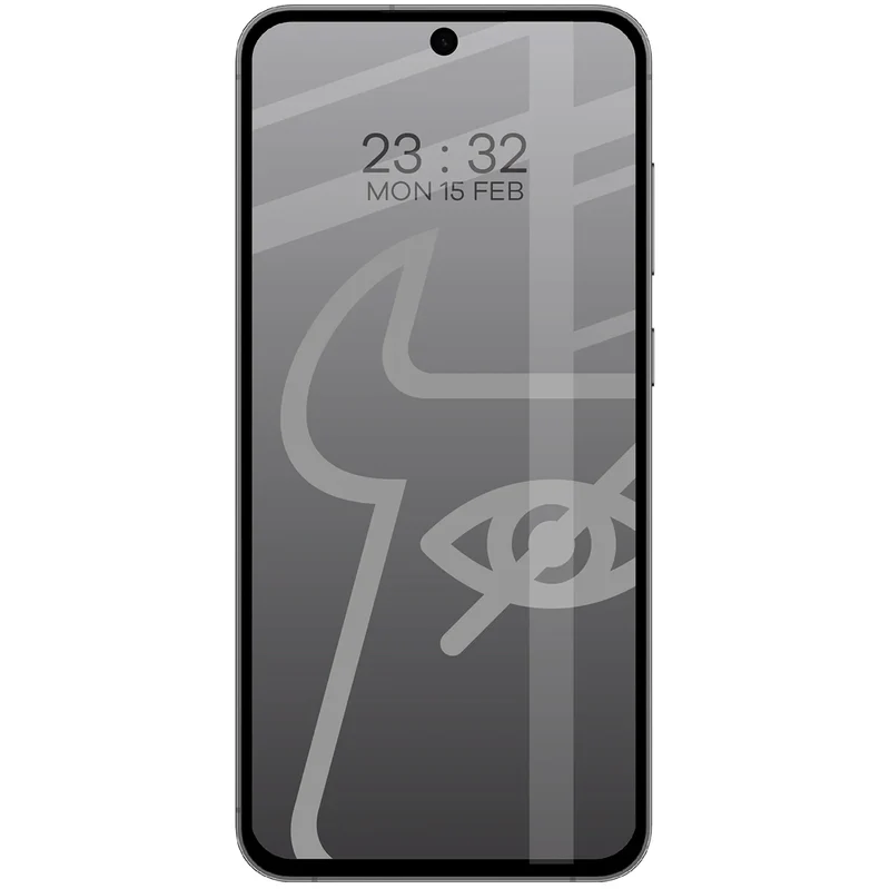 Gehärtetes Glas mit Privatschutzfilter für Galaxy S26 FE / S25 FE / S24 FE / A37 5G / A36 5G / A56 5G, Bizon Glass Edge Shadow Duo, getönt mit schwarzer Rahmen, 2 Stück