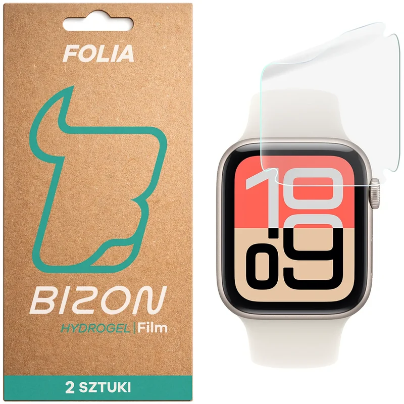 Hydrogel Folie für den Bildschirm für Apple Watch SE 3 / SE 2 / SE / 6 / 5 / 4 (44 mm), Bizon Watch Film Hydrogel Duo, 2 Stück