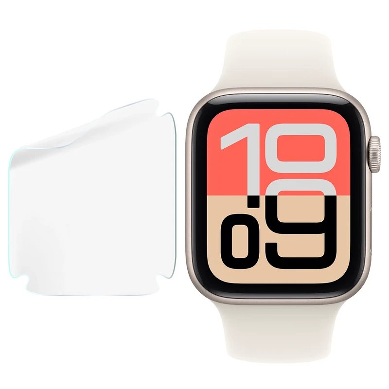 Hydrogel Folie für den Bildschirm für Apple Watch SE 3 / SE 2 / SE / 6 / 5 / 4 (44 mm), Bizon Watch Film Hydrogel Duo, 2 Stück