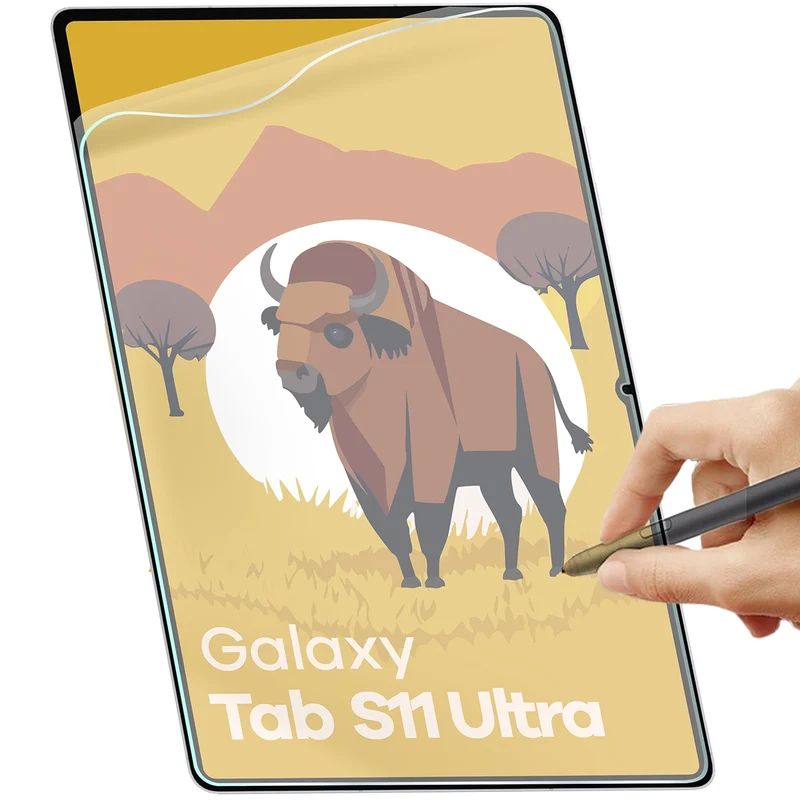 Papierimitationsfolie für Samsung Galaxy Tab S11 Ultra, Bizon Film Tab Papirus Duo, 2 Stück