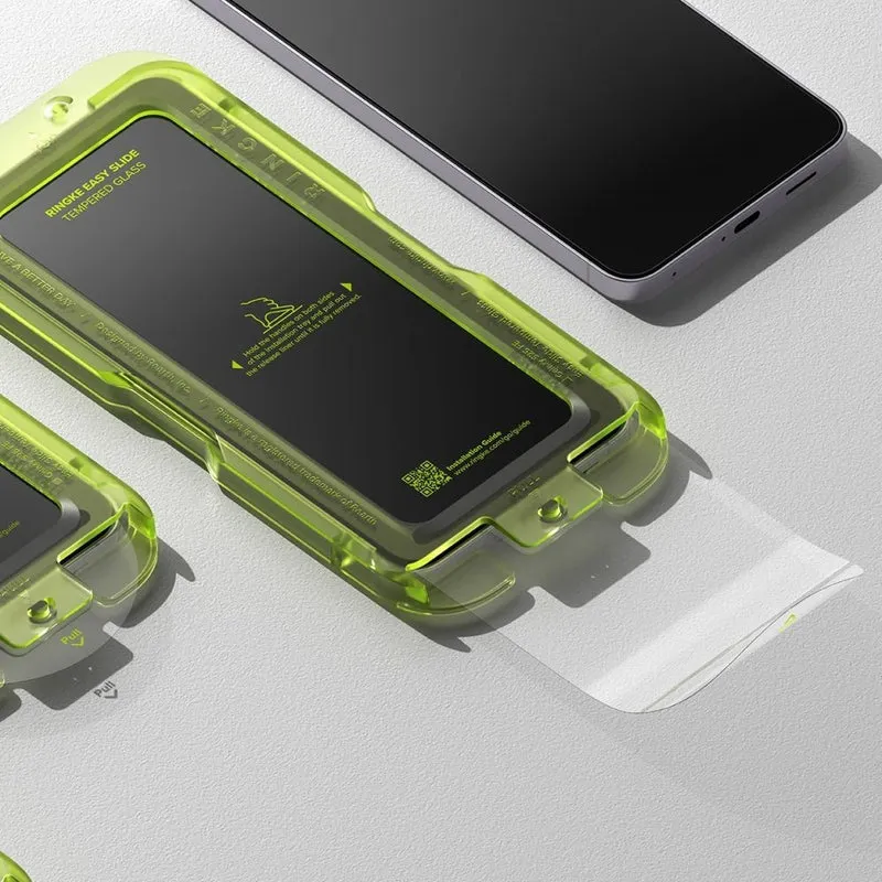 Gehärtetes Bildschirmglas mit Applikator für Samsung Galaxy S26 FE/S25 FE, Ringke Easy Slide, 2 Stück