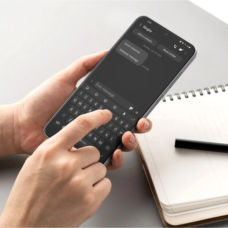 Gehärtetes Bildschirmglas mit Applikator für Samsung Galaxy S26 FE/S25 FE, Ringke Easy Slide, 2 Stück