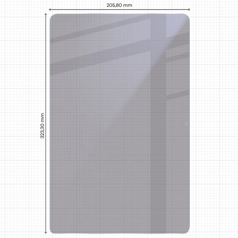 Hybridglas mit Privatschutzfilter für Galaxy Tab S11 Ultra, Bizon Tab Hybrid Shadow, Matt