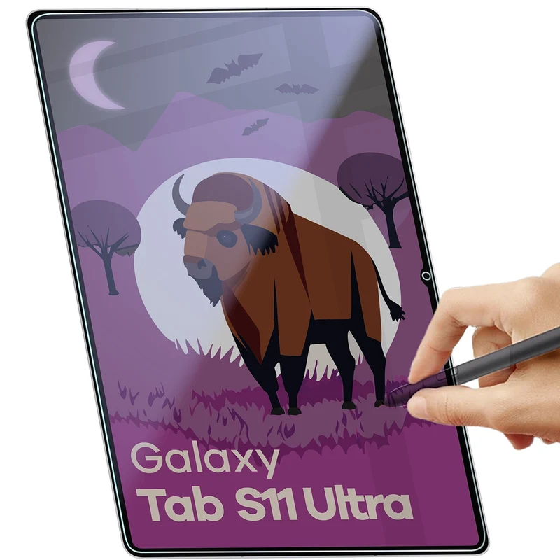 Hybridglas mit Privatschutzfilter für Galaxy Tab S11 Ultra, Bizon Tab Hybrid Shadow, Matt