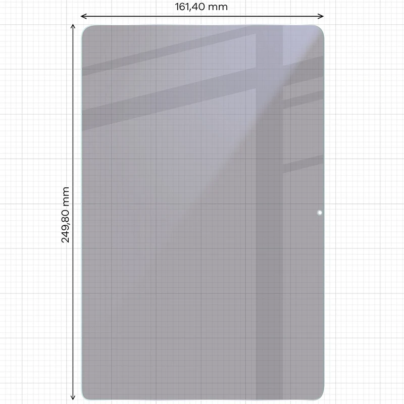 Hybridglas mit Privatschutzfilter für Galaxy Tab S11, Bizon Tab Hybrid Shadow, Matt