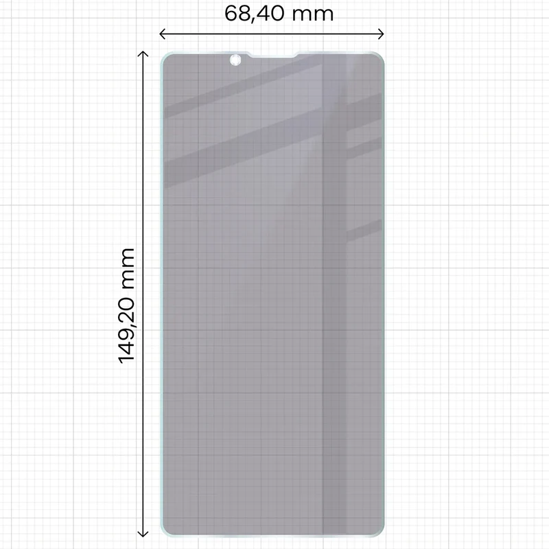 Hybridglas mit Privatschutzfilter für Sony Xperia 10 VII, Bizon Hybrid Shadow, Matt