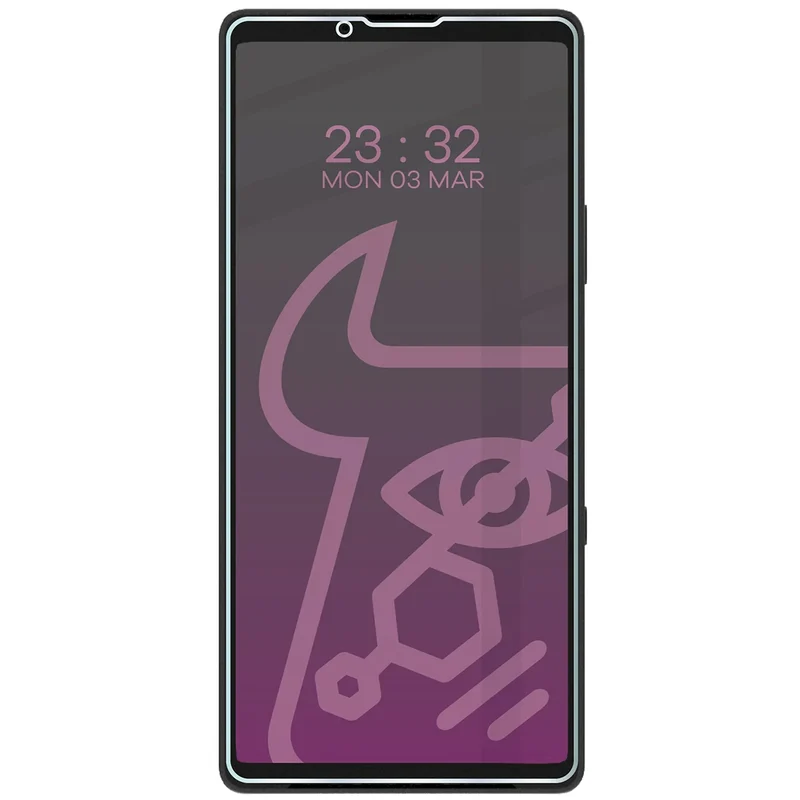 Hybridglas mit Privatschutzfilter für Sony Xperia 10 VII, Bizon Hybrid Shadow, Matt
