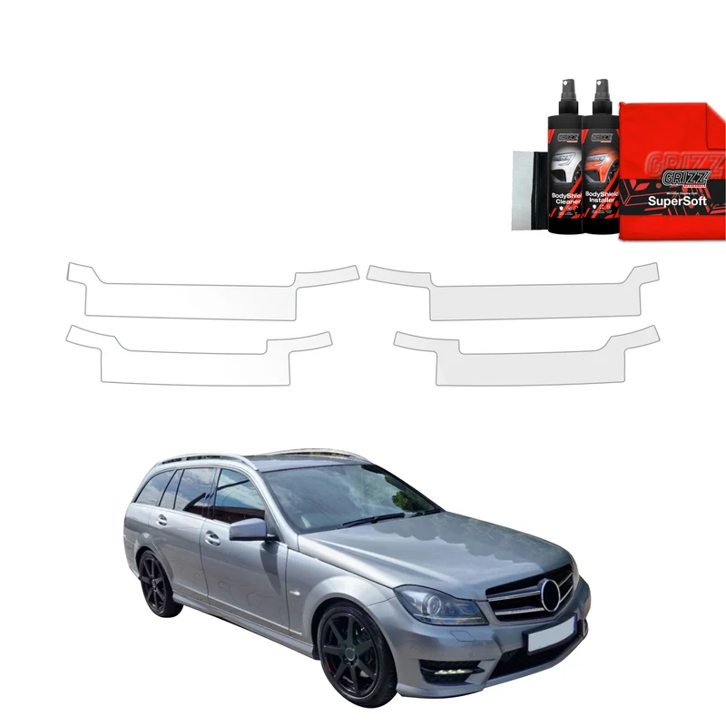 4in1 Schutzfolie Grizz Protector für Schweller - Mercedes Benz C Klasse S204 Kombi Facelifting (2011-2014)