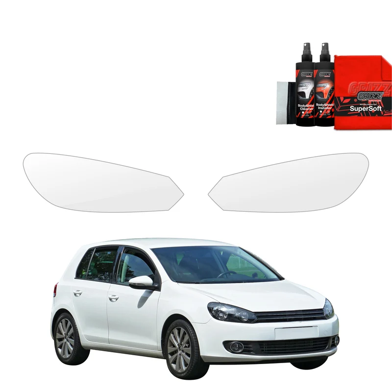 2in1 Schutzfolie Grizz Protector für Scheinwerfer - Volkswagen Golf 6 Hatchback 5D (2008-2013)