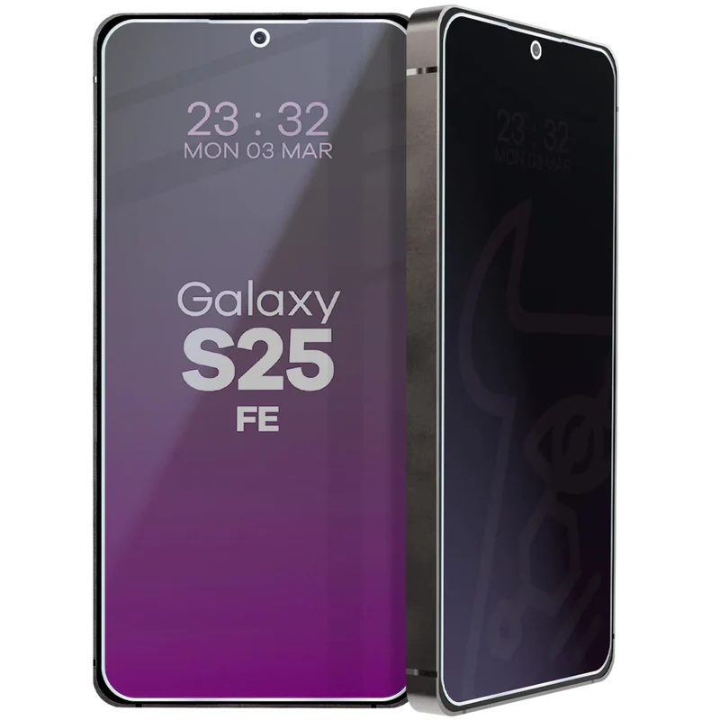 Hybridglas mit Privatschutzfilter für Galaxy S25 FE, Bizon Hybrid Shadow, Matt