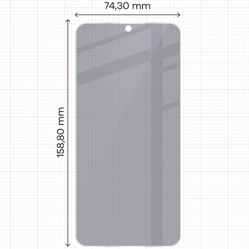 Hybridglas mit Privatschutzfilter für Galaxy S25 FE, Bizon Hybrid Shadow, Matt
