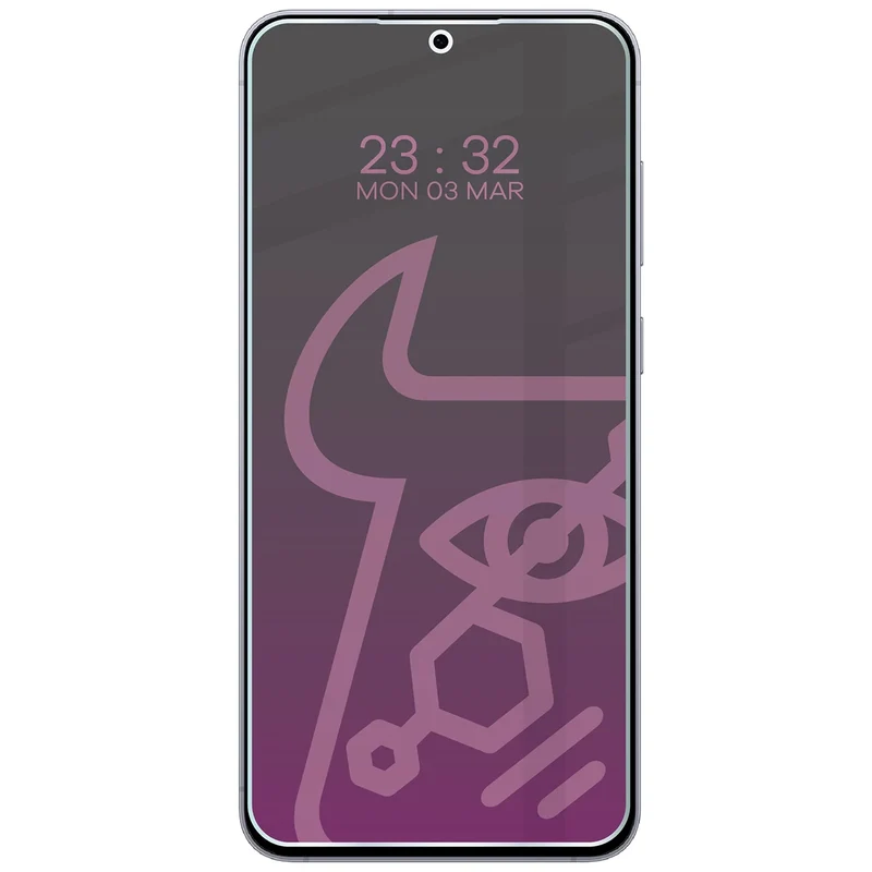 Hybridglas mit Privatschutzfilter für Galaxy S25 FE, Bizon Hybrid Shadow, Matt