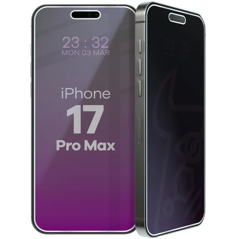 Hybridglas mit Privatschutzfilter für iPhone 17 Pro Max, Bizon Hybrid Shadow, Matt