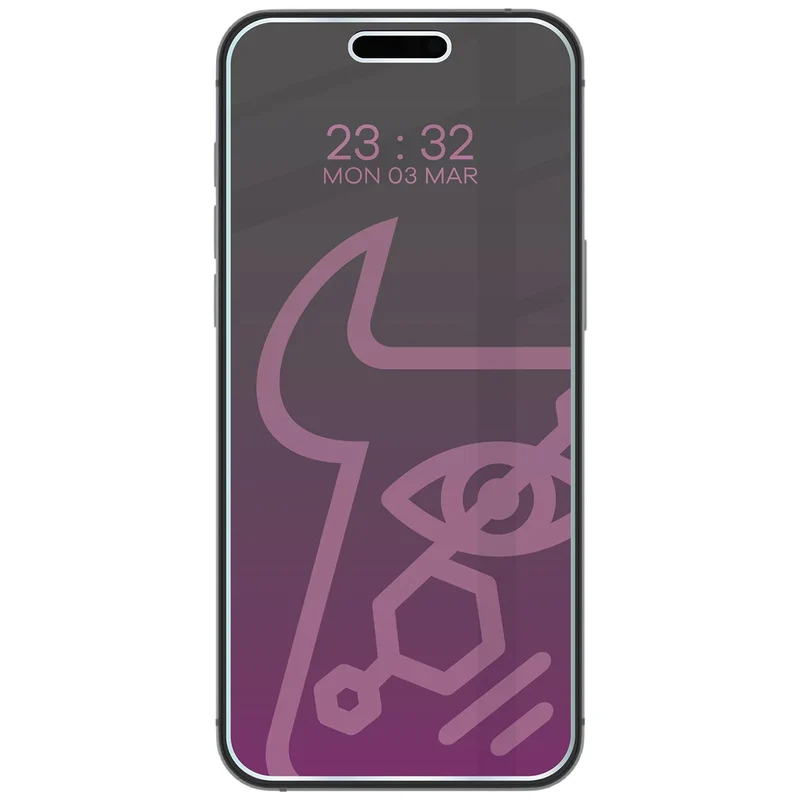 Hybridglas mit Privatschutzfilter für iPhone 17 Pro Max, Bizon Hybrid Shadow, Matt