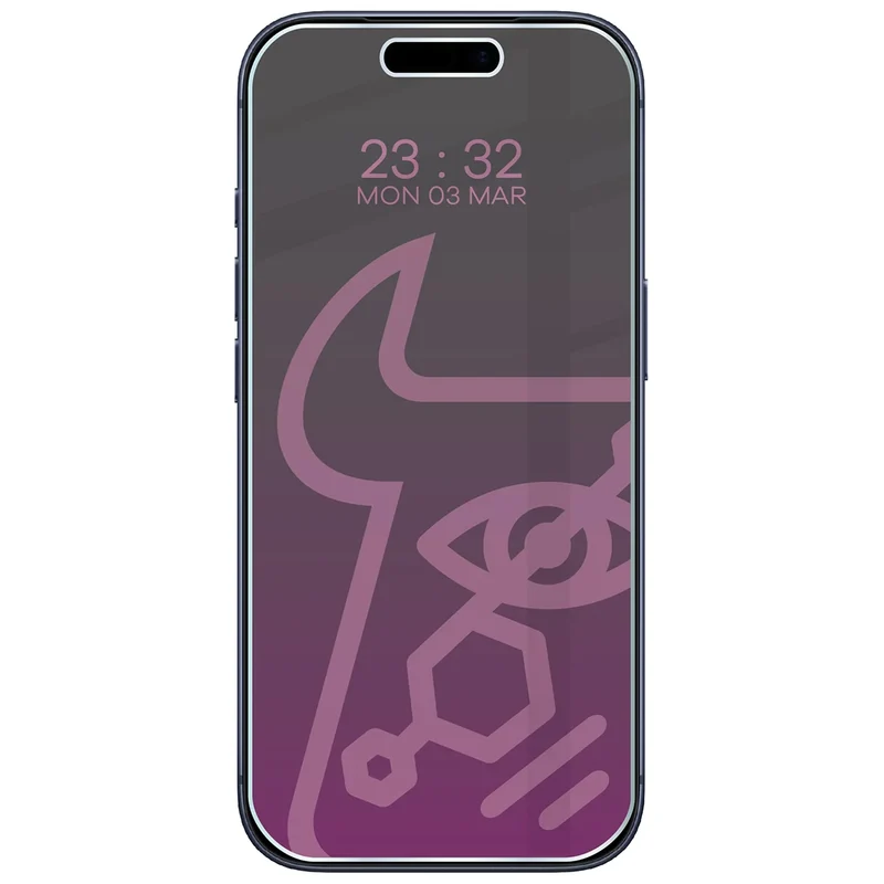 Hybridglas mit Privatschutzfilter für iPhone 17 Pro, Bizon Hybrid Shadow, Matt