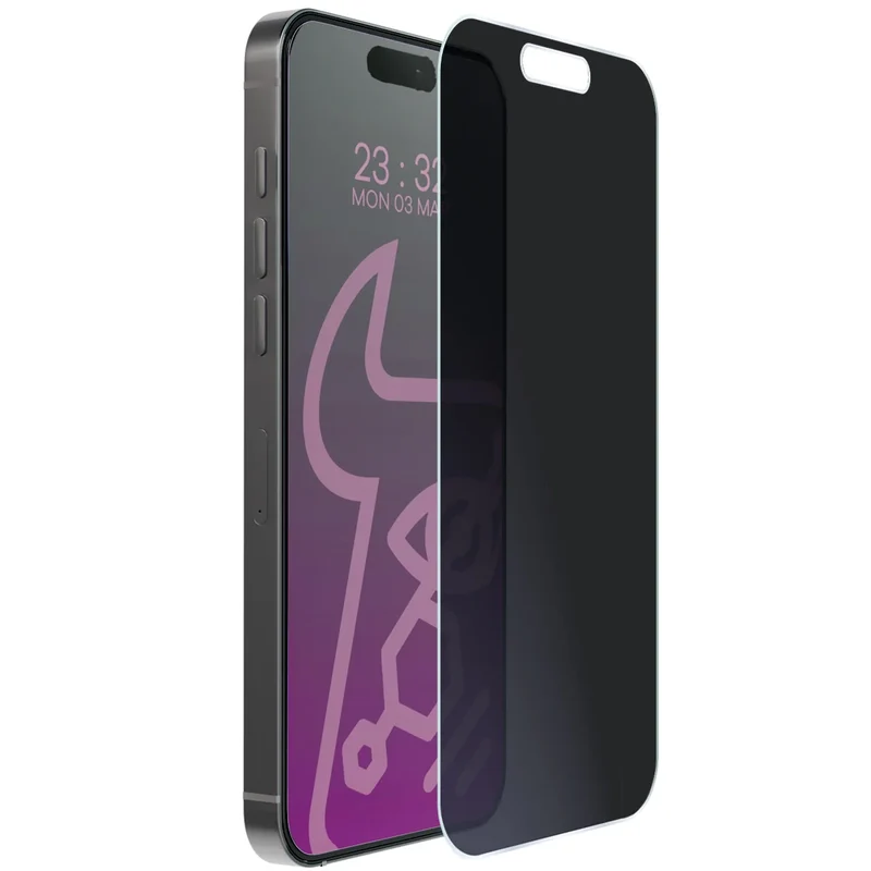 Hybridglas mit Privatschutzfilter für iPhone 17 Pro, Bizon Hybrid Shadow, Matt