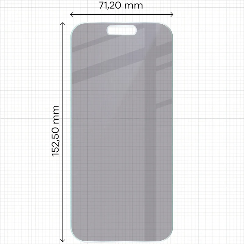 Hybridglas mit Privatschutzfilter für iPhone Air, Bizon Hybrid Shadow, Matt