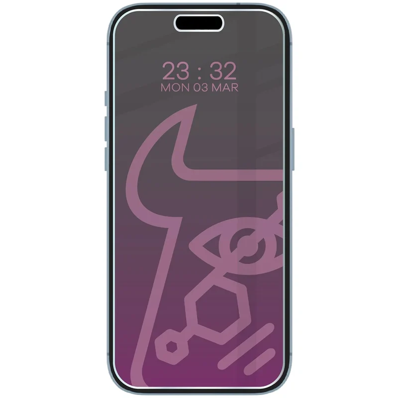 Hybridglas mit Privatschutzfilter für iPhone Air, Bizon Hybrid Shadow, Matt