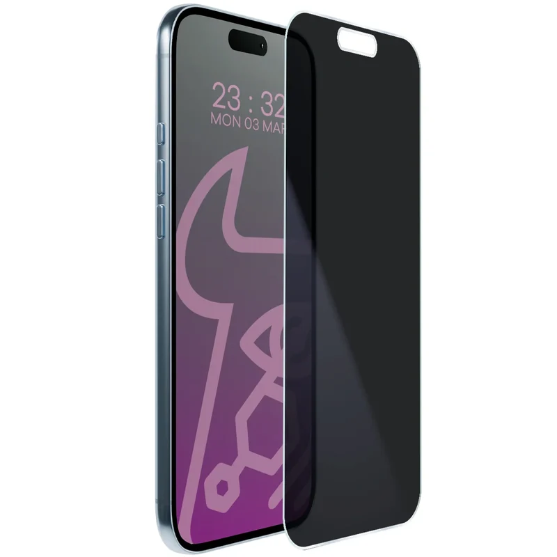 Hybridglas mit Privatschutzfilter für iPhone Air, Bizon Hybrid Shadow, Matt