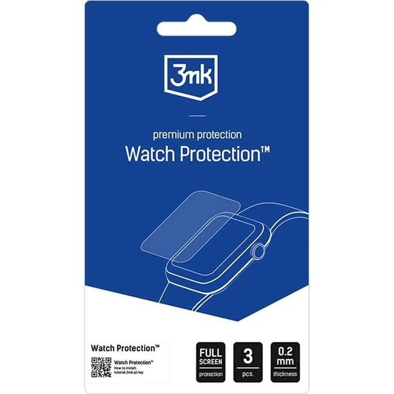Schutzfolie für Google Pixel Watch 4 45mm, 3mk Watch Protection ARC, 3 Stück