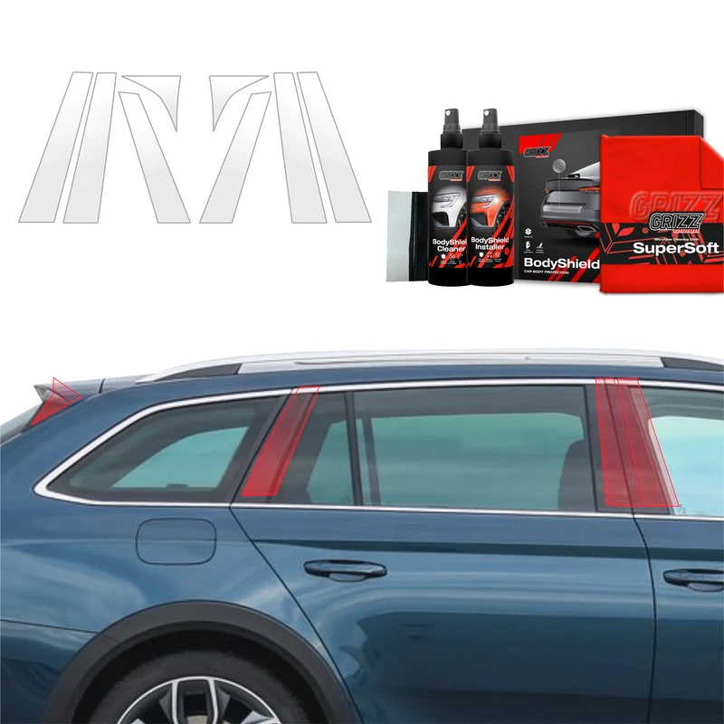 8in1 Schutzfolie Grizz Protector für B-C-Säule - Skoda Superb 3 Combi (2015-2019)