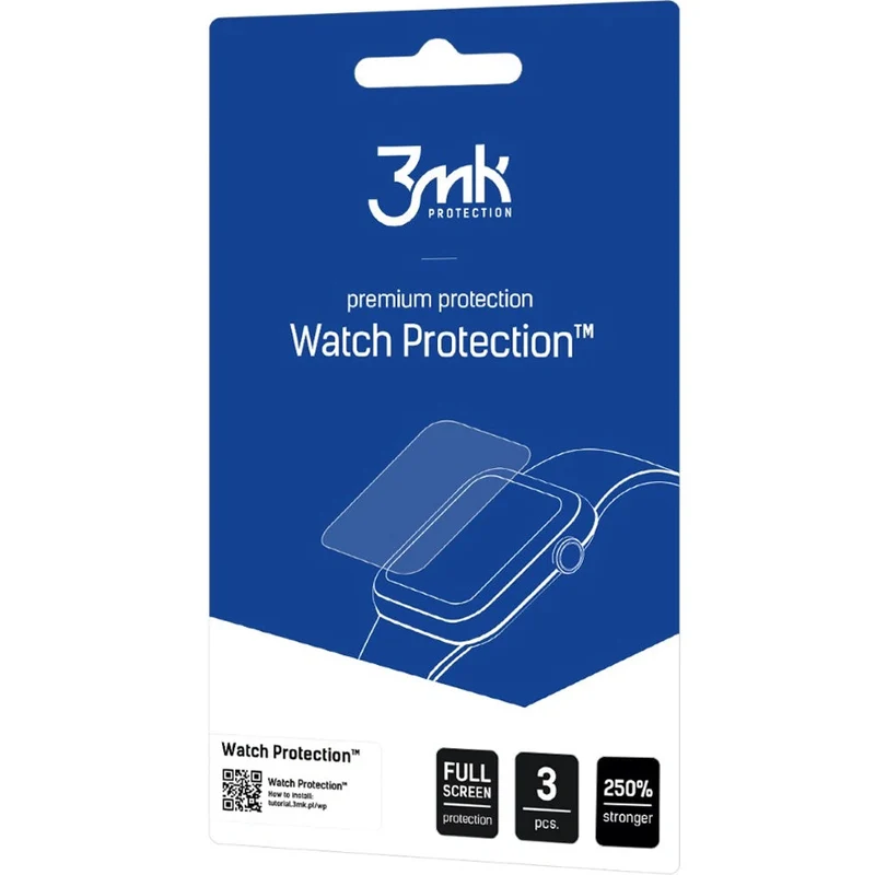 Hybridglas für Galaxy Watch 8 Classic 46 mm, 3mk Watch Protection, 3 Stück